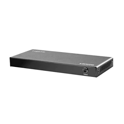 Abbildung von Logilink HD0056 HDMI Switch 4x1 Port (4X Quellen &amp; 1x Ausgang), 4K/60 Hz, HDCP, HDR, CEC, RC Schwarz