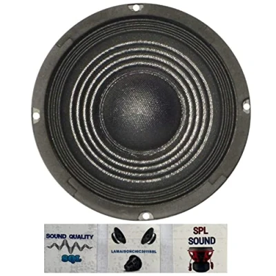 Abbildung von 1 Plug &amp; Sound S 108 schwarz tiefton Lautsprecher 25 cm 250 mm 10&quot; Durchmesser 75 watt rms 150 max mit 8 ohm impedanz für Home Parties empfindlichkeit 88 db, STK + 3 kostenlose Aufkleber