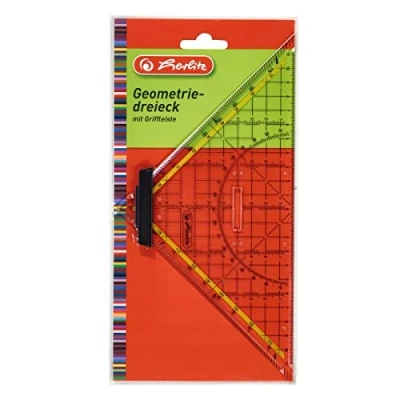 Abbildung von herlitz Geodreieck Geodreieck, Hypotenuse: 220 mm, mit Griffleiste, transparent a