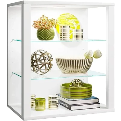 Abbildung von VCM Hängevitrine Holz Glas Stand Vitrine Sammelvitrine Glasol SW (1 St)