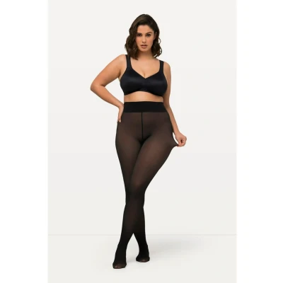 Abbildung von Ulla Popken Thermo Angenehm WARM Innen Hautfarben Strumpfhose, Damen, Größe: 54/56, Schwarz