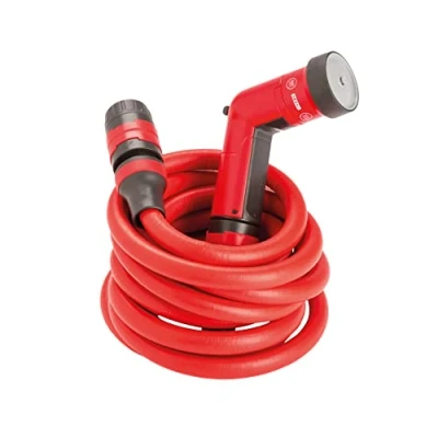 Abbildung von FITT YOYO 20 m, Flexibler Wasserschlauch für den Garten, mit Multifunktions Pistole, Rot