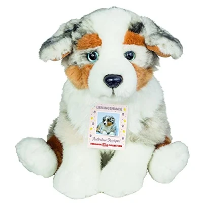 Abbildung von Hermann Teddy Australian Shepherd Welpe Sitzend Kuscheltier für Kinder, Größe: One Size, Multi coloured
