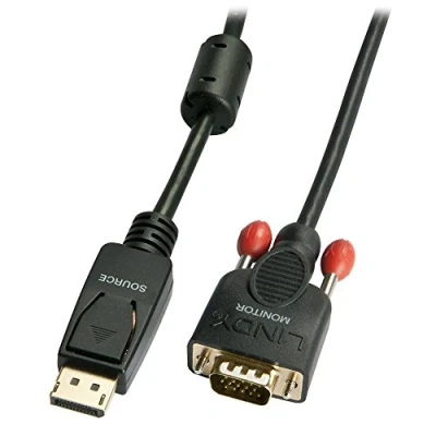 Abbildung von Lindy 41941, 1 m, DisplayPort, VGA (D Sub), Männlich, 1920 x 1200 Pixel
