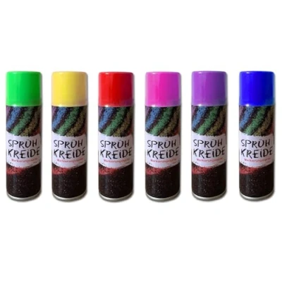 Abbildung von HAC24 Kreidespray 6er Set Sprühkreide Kreide Markierungsspray Sprüh Kreidefarbe, 175 ml je Dose 6 Farben