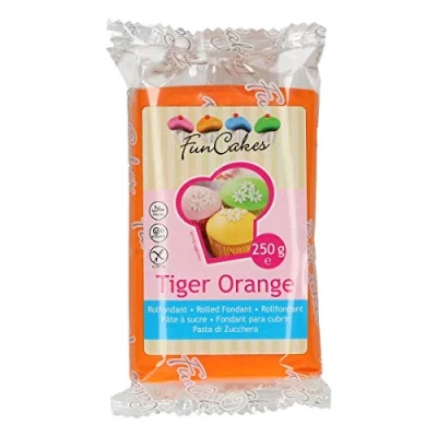 Abbildung von FunCakes Fondant Tiger Orange 4er Pack (4 x 250 g)