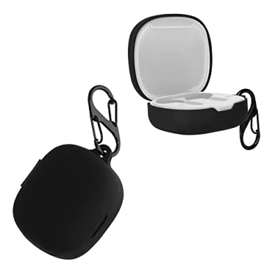 Abbildung von kwmobile Hülle kompatibel mit JBL Wave Flex Kopfhörer Silikon Schutzhülle Etui Case Cover Schoner in Schwarz