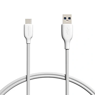 Abbildung von Amazon Basics USB C 3.1 Generation 2 auf A Kabel, 0,91 m, Weiß
