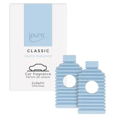 Abbildung von ipuro Classic Car Line Autoduft Balance EVA Refill 2x9g Maritimer Duft für Auto mit luftigen Noten Entspannung Langanhaltender Lufterfrischer Passend Autostecker Clip