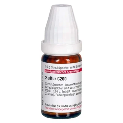 Abbildung von Sulfur C 200 Globuli 10 g