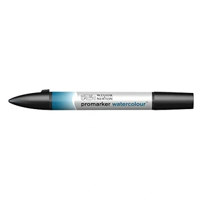 Abbildung von Winsor &amp; Newton 0201654 Aquarellmarker 2 Spitzen, Pinsel und feiner Spitze, lichtecht, hochpigmentierte Aquarellfarben für Kalligrafie, Zeichnungen Türkis