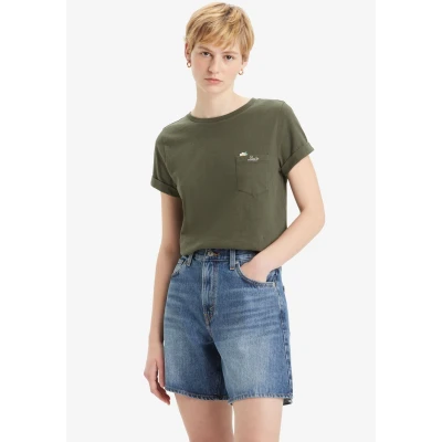 Abbildung von Levi&#039;s GR Margot Pocket TEE Tshirt basic, Damen, Größe: Medium, Hibiscus peek cloud