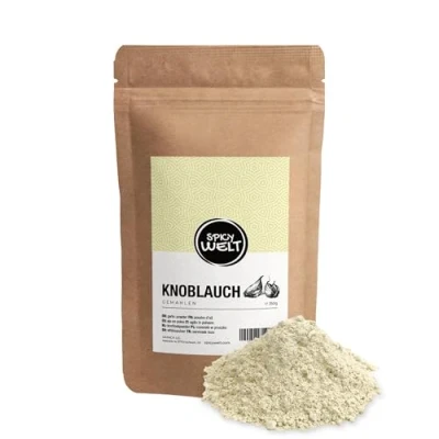 Abbildung von Spicy Welt Knoblauchpulver (250g) Knoblauch Gemahlen Für Soßen &amp; Dips, Marinaden Rubs Aromatisch, Kräftig Fein 100% Naturrein, Ohne Zusätze