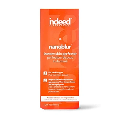Abbildung von Indeed Labs Nanoblur Instant Skin Blurring Cream Gesichtsprimer hilft, sichtbare Poren, Falten, Glanz und Hautunreinheiten zu minimieren. Porenminimierende Grundierung, die Haut mattiert.