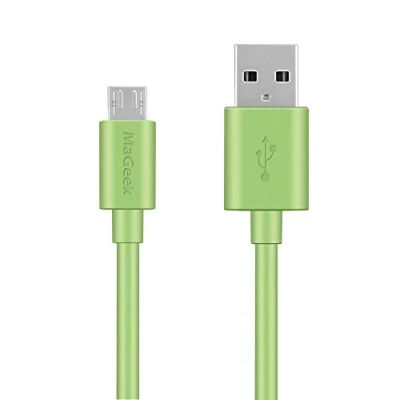 Abbildung von MaGeek® 1.8m Extra Langes Premium Micro USB Kabel Schnell Aufladen Synchronisationen und Ladekabel für Android, Samsung, HTC, Motorola, Nokia, LG, HP, Sony,und mehr (Grün)