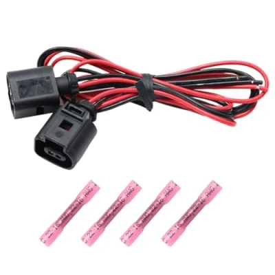 Abbildung von YananAC 2 Stück Kabelbaumstecker für poligen Temperatursensor 1J0973702 Kompatibel mit Audi A4 A6 A8 Q5 Q7 Je ta Kabelbaum Anschluss