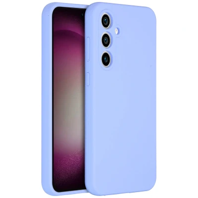 Abbildung von Samsung Galaxy S23 FE Hülle Silikon Accezz Soft Case/Backcover Handyhülle Lila