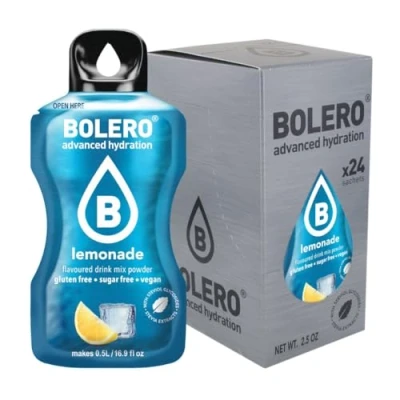 Abbildung von Bolero LEMONADE 24x3g Saftpulver ohne Zucker, gesüßt mit Stevia + Vitamin C geeignet für Kinder, Sportler und Diabetiker glutenfrei veganfreundlich Geschmack von Limonade