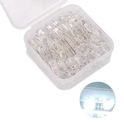 Abbildung von 5mm LED Leuchtdiode, 80 Stück Weiß Dioden, 5 mm Sortimentskits für Wissenschaftsprojekte, Schulen und Heimwerkerprojekte (5 Stück)