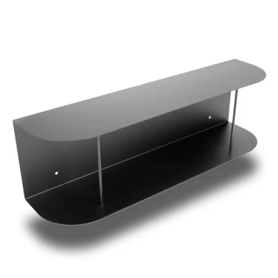 Abbildung von Natural Goods Berlin Lean Wandregal schwarz 80 x 20 24 cm/Vielseitige und Pflegeleichte Regale für Wände/Regal Wand ideal als Küchenregal, Bücherregal oder Badezimmer Regal