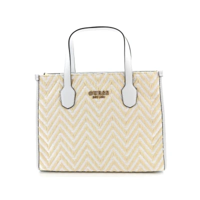 Abbildung von Guess Silvana Handtasche, Damen, Größe: One Size, White