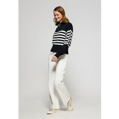 Abbildung von Polo Club Damen Strickpullover Jisoo Marineblau Mit Gesticktem Monogramm Xxl