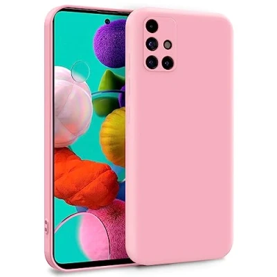 Abbildung von MyGadget Hülle für Samsung Galaxy A51 4G Zweilagige Handyhülle mit Kameraschutz Cover Innenfutter &amp; Silikon außen Rosa