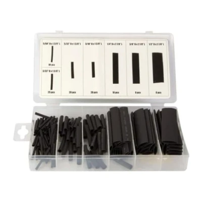 Abbildung von Black Heat Shrink Tubing set Multiple sizes 127 pcs.