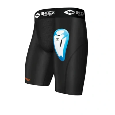 Abbildung von Shock Doctor 221 Kompressionsshorts mit BioFlex Protektor Komfort und Kompression Maximale Bewegungsfreiheit Kontaktsport