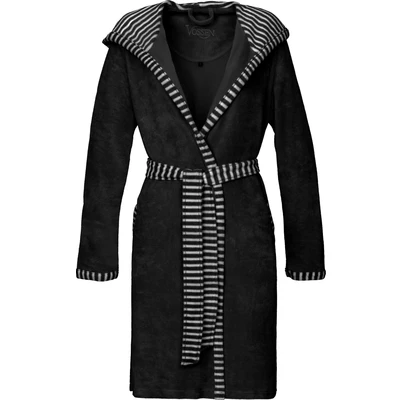 Abbildung von Vossen JUNO Unisex Bademantel, Größe: XS, Schwarz