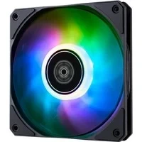 Abbildung von SilverStone Technology SST AS120B ARGB Air Slimmer Schmaler 120 mm Lüfter mit verbesserter Leistung, Vollbereich PWM Steuerung und Lichteffekt