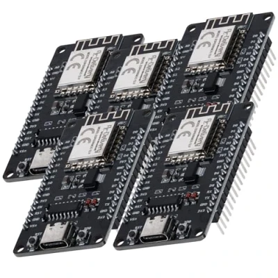 Abbildung von AZDelivery 5X NodeMCU Lolin V3 Module ESP8266 ESP 12F WiFi mit USB C Anschluss Development Board CH340 kompatibel Arduino inklusive E Book!