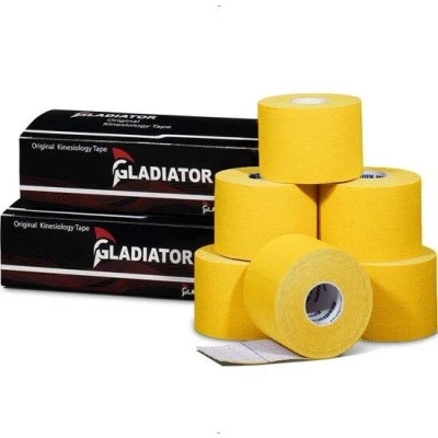 Abbildung von Wasserdichtes und elastisches Kinesio Tape gelb 6 Rollen
