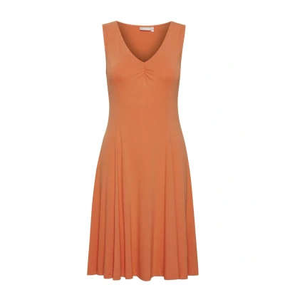 Abbildung von Fransa Framdot 3 Dress Jerseykleid, Damen, Größe: Large, Dusty orange
