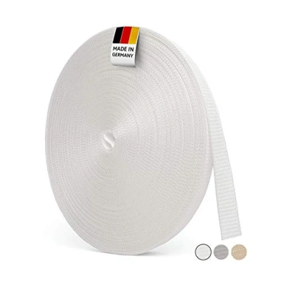 Abbildung von BAUHELD 50m Rollladengurt (14mm 18mm 20mm 23mm, [Made in Germany] Rolladengurt an Fenster &amp; Türen geeignet), Gurtband für Rolladen Gurtwickler, Abdeckplatte, Abdeckung
