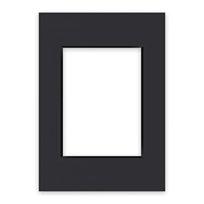 Abbildung von nielsen Conservation Passepartout Karton 1,5 mm Außenformat 21x29,7 cm (DIN A4) für Bildformat 13x18 Schwarz Glatte Oberfläche