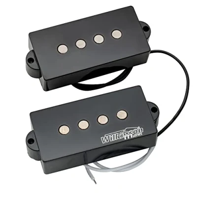 Abbildung von Wilkinson WOPB Vari Gauss Keramik 4 Saiter Precision Bass Humbucker Tonabnehmer Pickups Set für PB Style E Bass, Schwarz