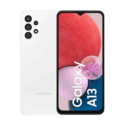 Abbildung von Samsung Galaxy A13 Android Smartphone, 6,6 Zoll Infinity V Display, 12, 4 GB RAM und 128 interner erweiterbarer Speicher², Akku 5.000 mAh3, Weiß