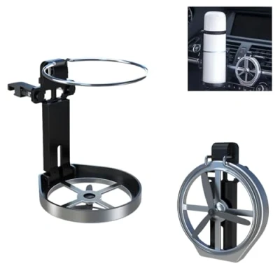 Abbildung von Tassenhalter Auto Lüftung, Kaffeebecher Halterung für Faltbar, Getränkehalter Beifahrer Mittelkonsole, Dosenhalter Zusammenklappbar, Cup Holder for Car(Silber)