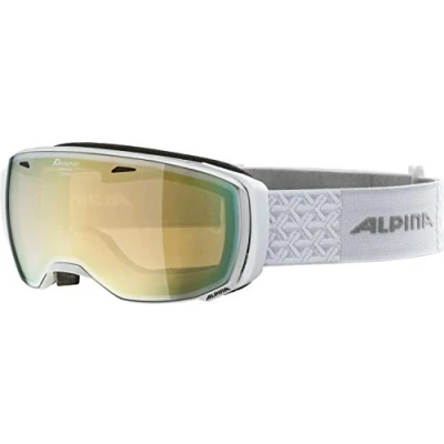 Abbildung von ALPINA ESTETICA Verspiegelte, Kontrastverstärkende &amp; Polarisierte OTG Skibrille Mit 100% UV Schutz Für Erwachsene, pearlwhite, One Size