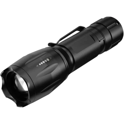 Abbildung von ANSMANN Taschenlampe, UV Lampe, LED Leuchte, 400nm, stufenlos fokussierbar, 4 Lichtmodi, für Sauberkeitskontrolle, Bernsteinsuche, Ködersuche beim Angeln, Schwarz