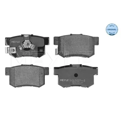 Abbildung von MEYLE 025 242 3114/W Bremsbelagsatz ORIGINAL Quality Hinterachse mit akustischer Verschleißwarnung Anti Quietsch Blech HONDA: ACCORD 8 Kombi