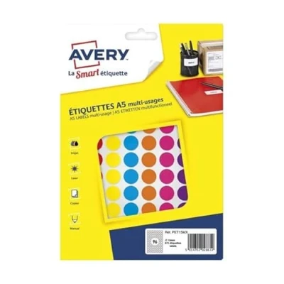 Abbildung von Avery 2940 Lutschtabletten 15 mm gemischte Farben