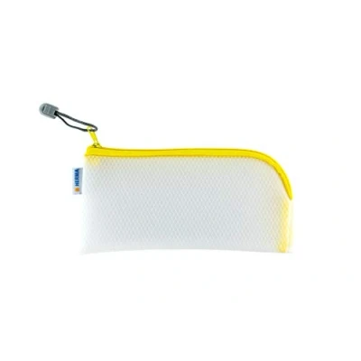 Abbildung von HERMA 20005 Reißverschlusstasche Reiseetui transparent gelb, kleine verschließbare Sichttasche mit Zipper, Kulturtasche für Handy, Ladekabel, Kosmetik, Stifte, Schlüssel