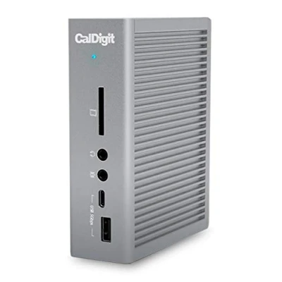 Abbildung von CalDigit TS3 Plus Thunderbolt 3 Dock 85 W Ladegerät, 7xUSB 3.1 Ports, USB C Gen 2, DisplayPort, UHS II SD Kartensteckplatz, optischer Ausgang, für MacBook Pro und PC (Space Grey 0.7 m Kabel) ..