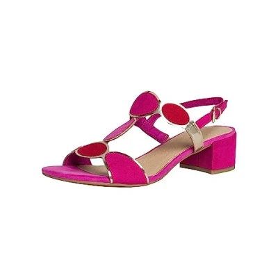 Abbildung von MARCO TOZZI Damen Sandalen mit Absatz Verstellbarem Riemen Vegan, Rosa (Pink Comb), 39 EU
