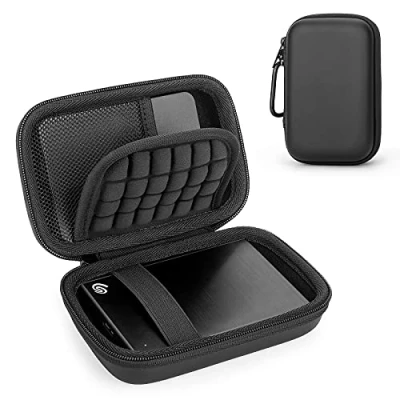 Abbildung von Western Digital WD Elements / Toshiba Canvio Basics Seagate HDD Case, tragbarer externer Speicher 2,5 Zoll (2,5 Zoll) externe Festplatte, stoßfest, harte Schutzhülle (schwarz)