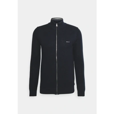 Abbildung von GANT ZIP Cardigan Strickjacke, Herren, Größe: 4XL, Evening blue