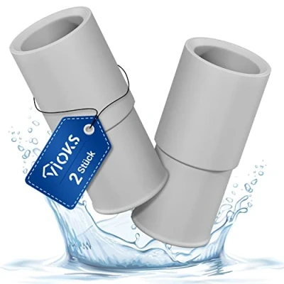 Abbildung von VIOKS Set 2x Waschmaschine Ablaufschlauch Adapter 21 auf 19 mmØ Wasserschlauch Abfluss Adapter, Ablauf