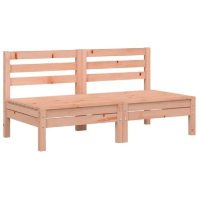 Abbildung von vidaXL Gartensofa ohne Armlehnen 2 STK., Outdoor Sofa mit Latten Design, Gartencouch Modular Rückenlehne, Gartenmöbel Gartengarnitur, Massivholz Douglasie